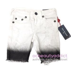 True Religion Kids Geno Frayed Cut Off Shorts 2T